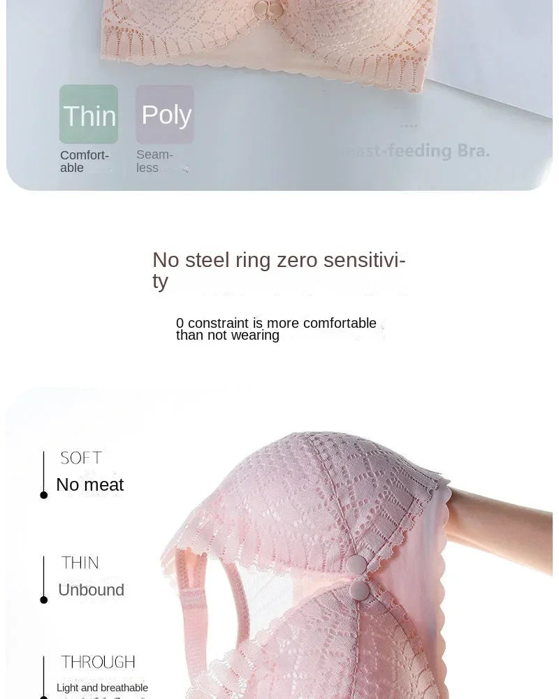 Front Button Maternity Nursing Bra – Adjustable Comfort Breastfeeding Bra for Pregnant & Nursing Moms | Soft Acetate, Easy Access, Wire-Free Support