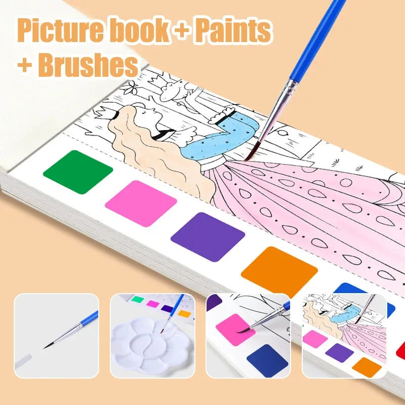 Portable Watercolor Painting Book – Mess-Free Fun for Kids!