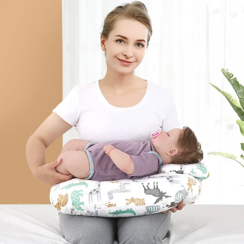 Multifunctional Nursing Pillow for Newborns & Moms – Breastfeeding, Waist Support, & Baby Comfort | Compact, Anti-Fouling Design