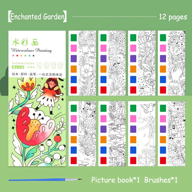 Portable Watercolor Painting Book – Mess-Free Fun for Kids!