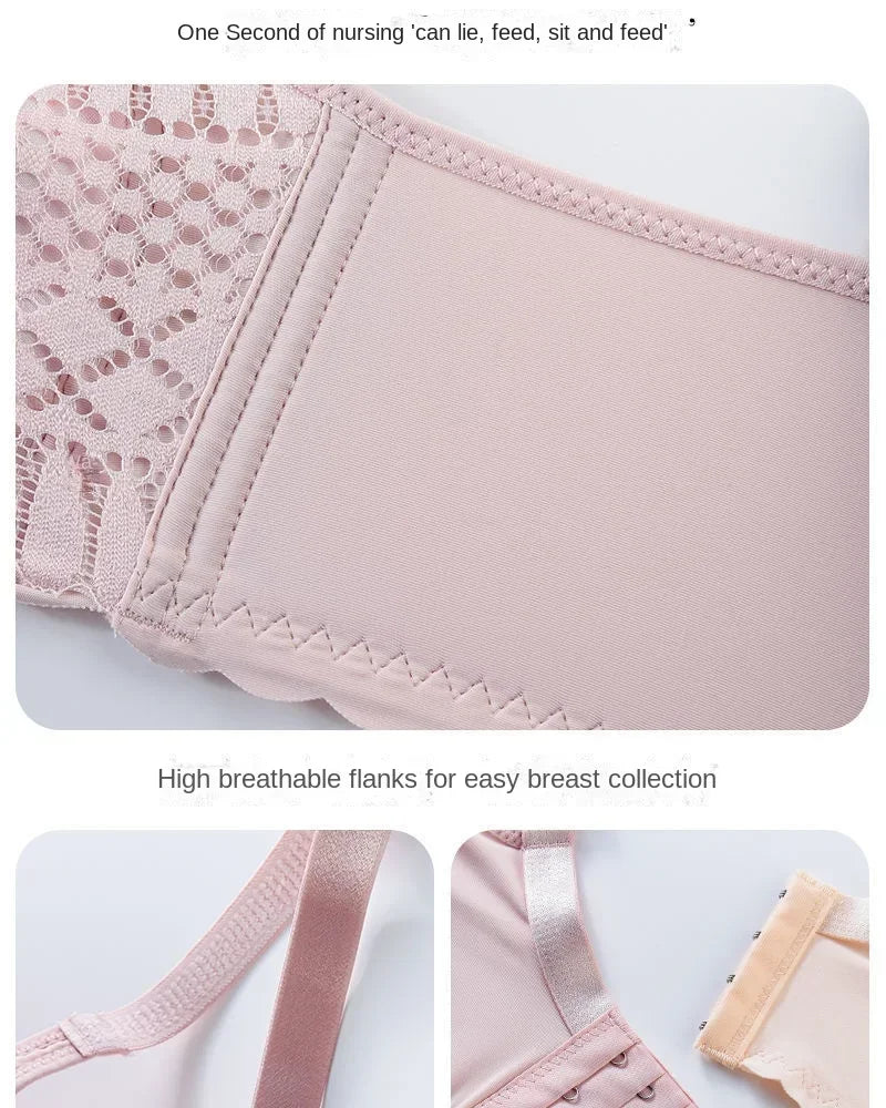 Front Button Maternity Nursing Bra – Adjustable Comfort Breastfeeding Bra for Pregnant & Nursing Moms | Soft Acetate, Easy Access, Wire-Free Support