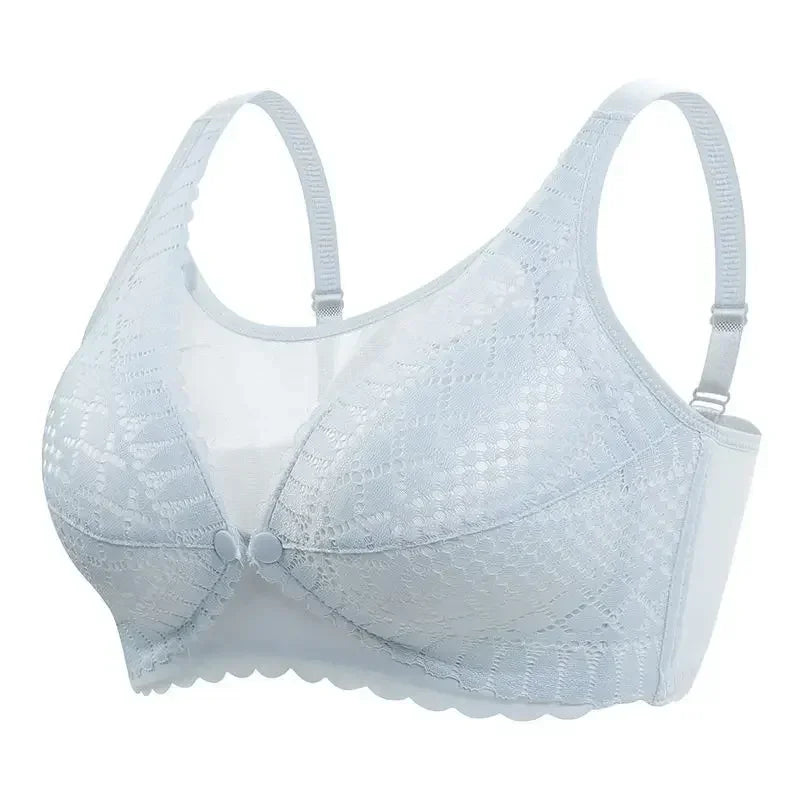 Front Button Maternity Nursing Bra – Adjustable Comfort Breastfeeding Bra for Pregnant & Nursing Moms | Soft Acetate, Easy Access, Wire-Free Support