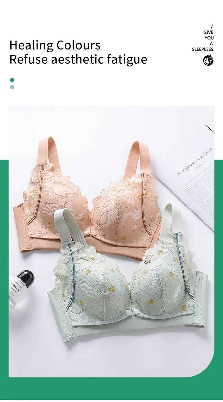 Women’s Lightweight Nursing Bra – Wire-Free Maternity & Breastfeeding Bra | Breathable, Four-Season Comfort